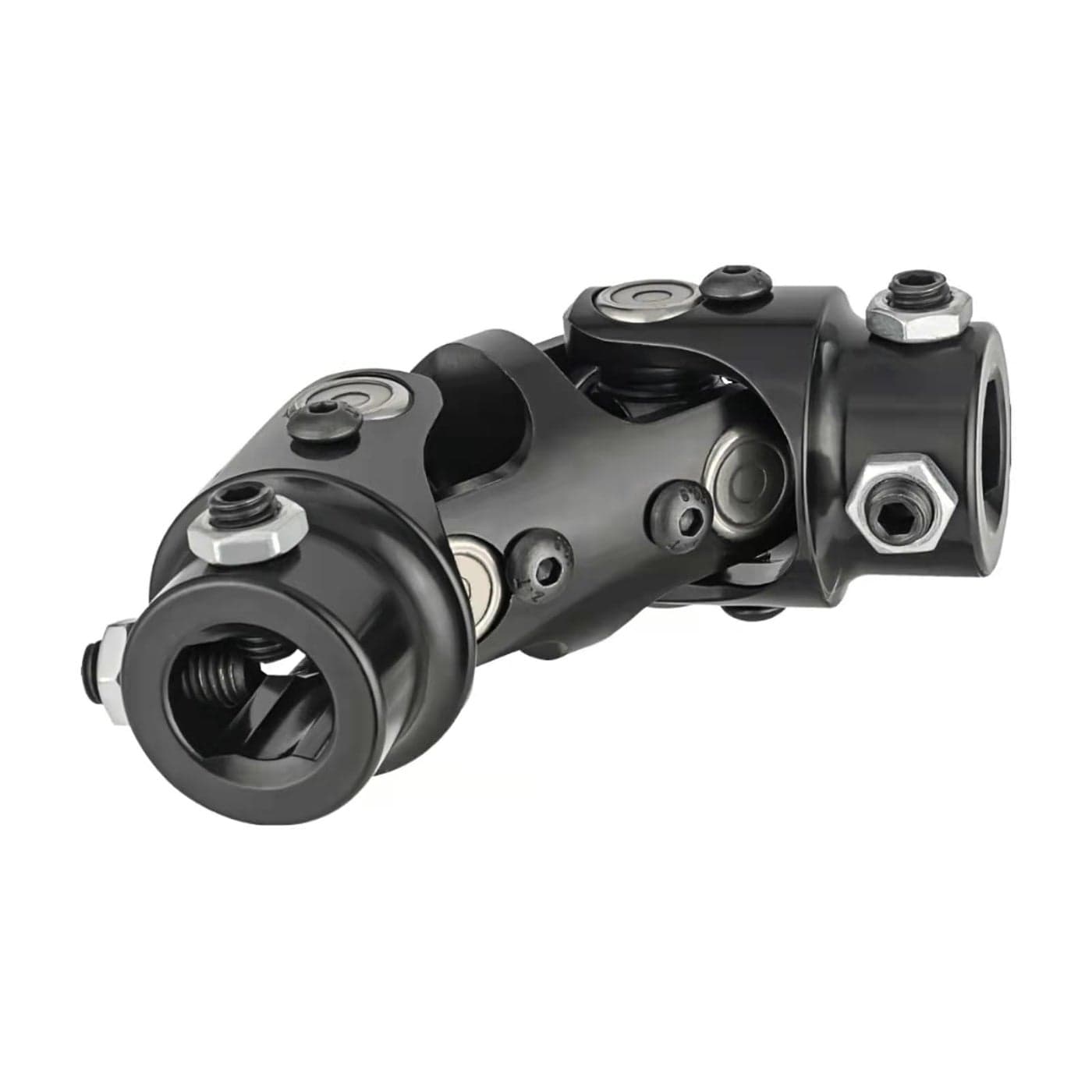 Double 34 DD x 34 DD U Joint Universal Steering U Joint Shaft Coupler Max Angle 70 Degree Black