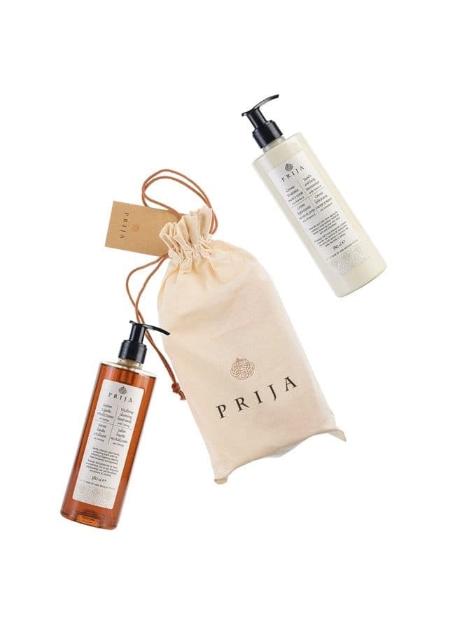 Everyday Treatment Gift Pack (Contains Vitalizing Cleansing Hand Wash with Ginseng and Hands and Body Moisturizer with Vitamin E) - Vegan Friendly - Dermatologically Tested