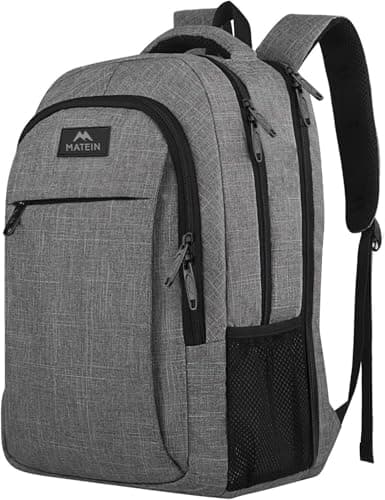 MATEIN Extra Large 184 Inch Laptop Backpack Travel Computer Backpack TSA Friendly Anti Theft College Backpack Flight Approved Business Work Big Bag for Women Men Grey