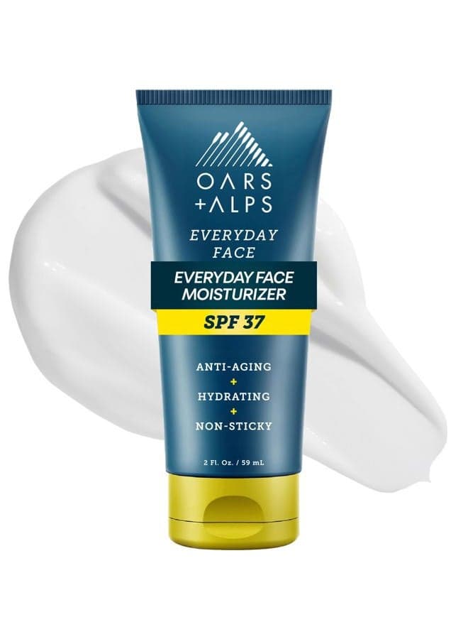 SPF 37 Sunscreen and Everyday Anti Aging Face Moisturizer, Infused with Hyaluronic Acid, Vitamin E and Vitamin B5, TSA Friendly, 2 Fl Oz