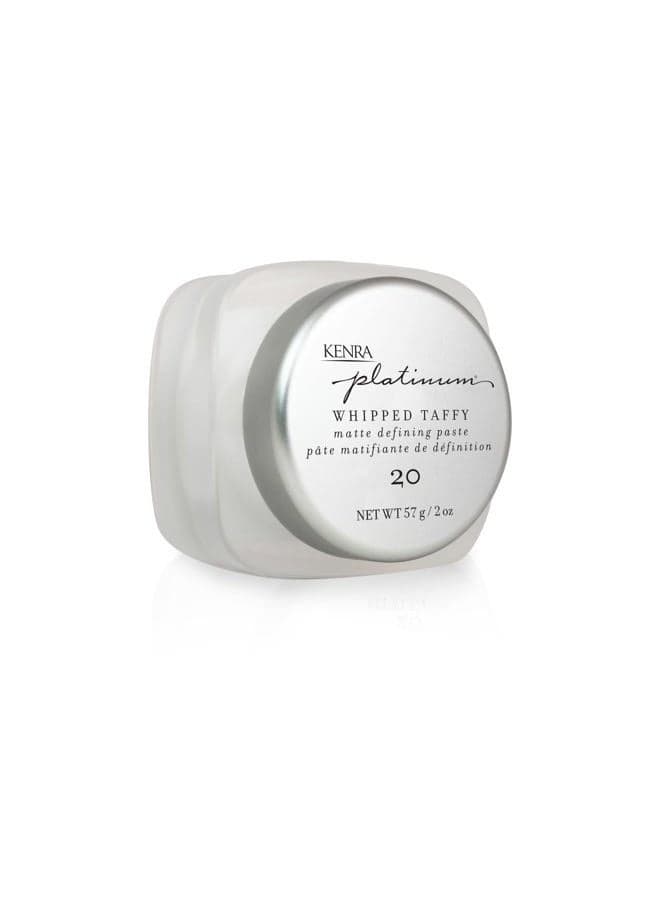 Professional Platinum Whipped Taffy 20 | Matte Defining Paste | Delivers An Ultra-Matte, Firm Hold Finish | Sculpts, Smooths & Texturizes Styles | All Hair Types | 2fl. Oz