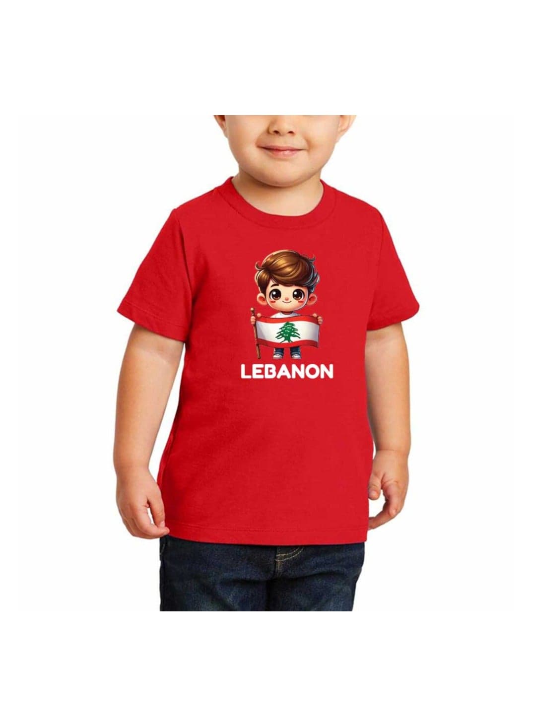 Lebanese Kids Boys T-Shirt Classic Round Neck And Short Sleeve Cotton Tshirt-Lebanese Boys T-Shirt Ideal For Daily Wear And Events