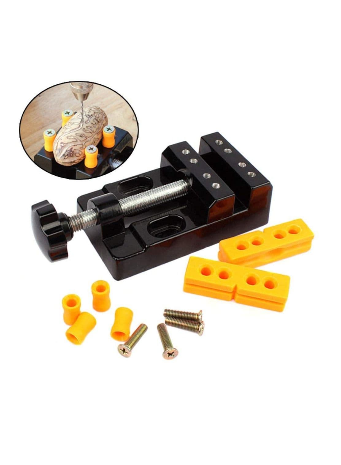 Universal Aluminum Alloy Walnut Nut Clip Mini Bench Vise Clamp Aluminum Alloy Walnut Nut Clip Jewelry Pincers Table Pliers Carving Fixed Tools