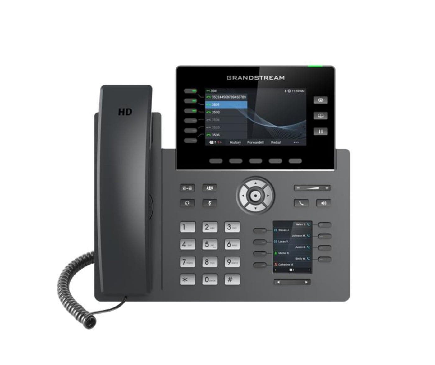 Grandstream GRP2616 IP Phone | 6 Lines, 6 SIP Accounts | 4.3-Inch Color Display | Wi-Fi 5 | Dual-port Gigabit Ethernet with Integrated PoE