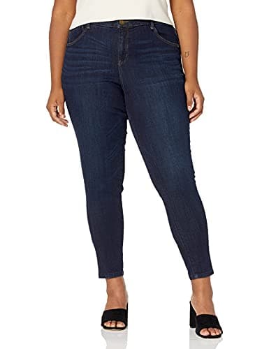 Democracy Women's Plus-Size Ab Solution High Rise Jegging Indigo
