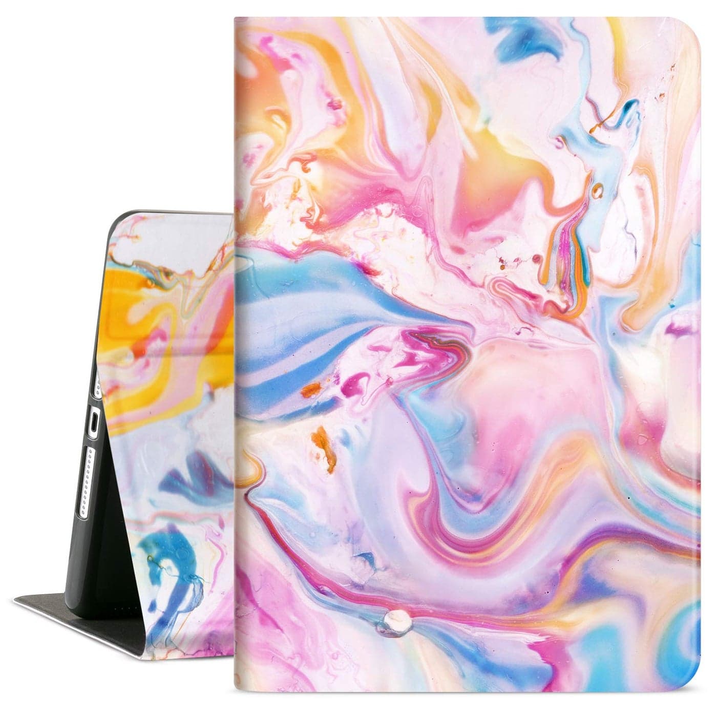 Case for iPad 9th Generation for iPad Case 9th Generation Case for iPad 8th Generation for iPad 7th Gen Case 102 Inch Shockproof Soft Rubber MultiAngle Adjustable Stand Auto Wake Sleep Marble