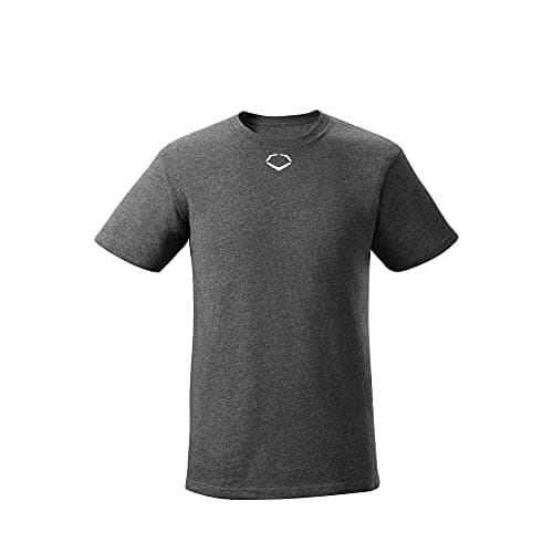 EvoShield Mens Short Sleeve Tee Adult BaseballSoftball Charcoal Grey L Large