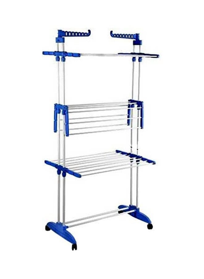 3-Tier Cloth Drying Rack Blue/White 5.7x2.1x1.7feet