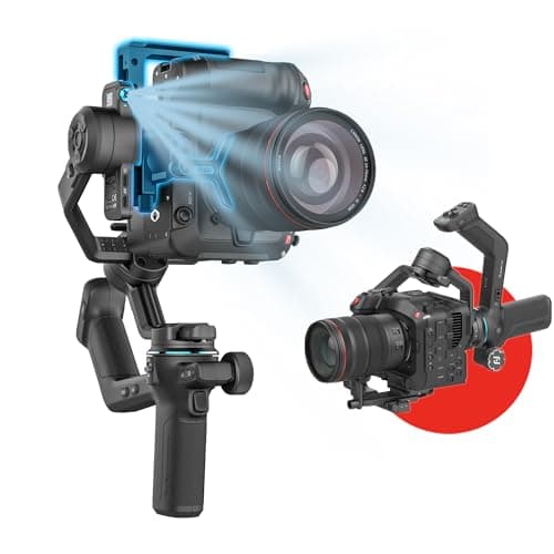 FeiyuTech SCORPC2 Professional Camera Gimbal Stabilizer Builtin AI FaceObject Tracking 35kg772lbs Load Native Vertical Video for YouTube TikTok for Sony A7 Canon EOS R Nikon Z Mirrorless