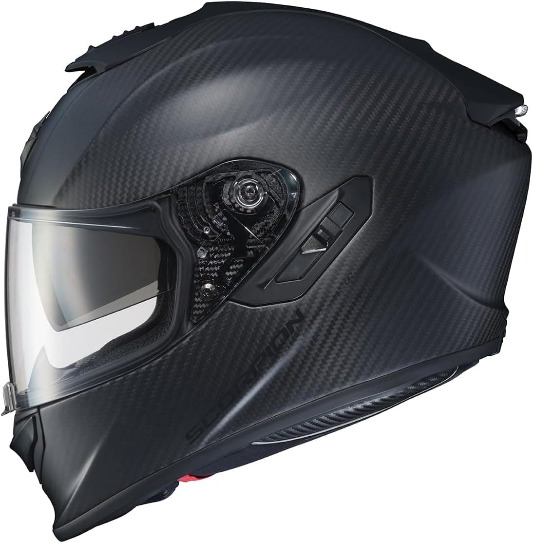 ScorpionEXO ST1400 EVO Carbon Fiber Full Face Motorcycle Helmet - Bluetooth Ready (Matte Black, Large)