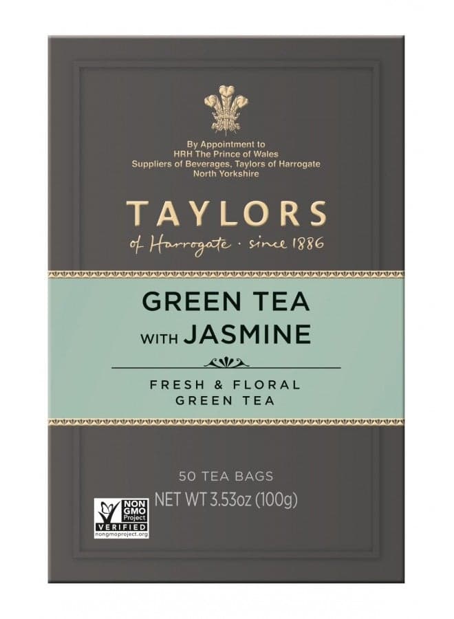 Taylors Of Harrogate Green Tea With Jasmine, 50 Teabags