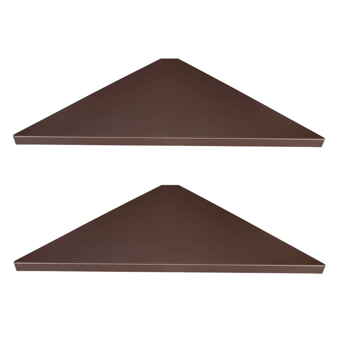 evron Corner Mounting Shelf Set of 2 Easy to Install Floating Wall Shelves with Wood Grain Finish Durable and Waterproof ABS Plastic for Kitchen Bathroom Living Room Home Dcor
