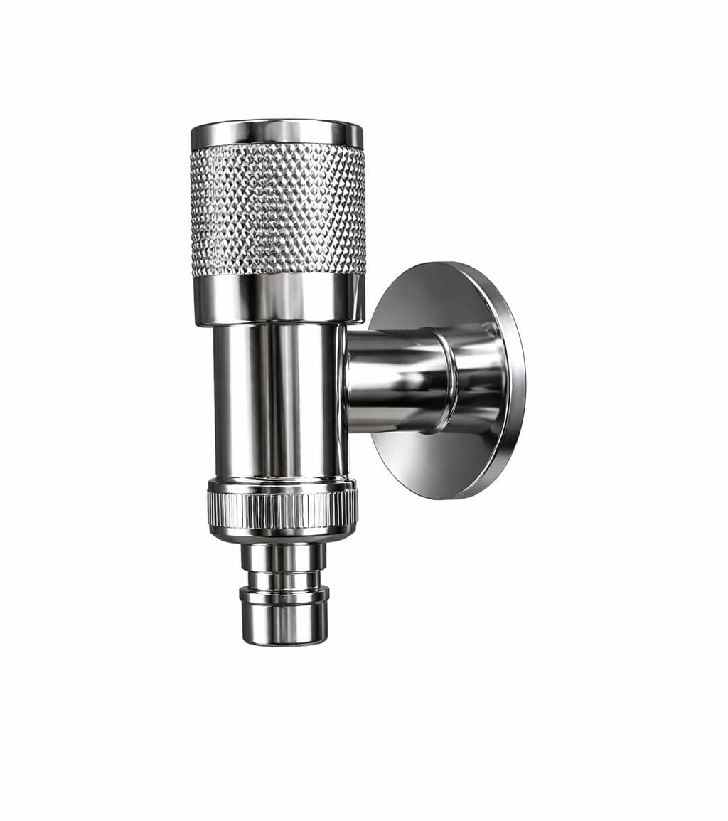 BATH GURU (Grass) Washing Machine Nozzle Tap | Zinc Body Washing Machine Inlet Faucet Chrome Finish | Universal Water Inlet Valve Plastic Handle | Wall Mounted Tap for Fully Automatic Washing Machines