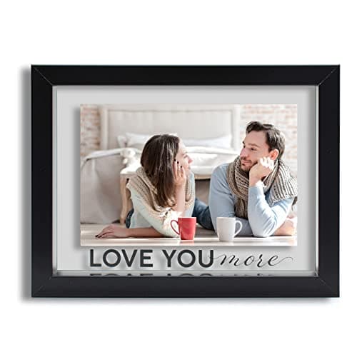 MIMOSA MOMENTS "You & Me Floating Photo Frame, 4x6, Black Finish - Tabletop Display, Recycled Polystyrene, Double Glass, Gift for Boyfriend, Girlfriend, Anniversary, Valentine's Day, Wedding