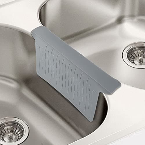 VELOVYO Sink Saddle, Divider Mat, Kitchen Sink Mat, Silicone Protector, No Smell, Never Stain, Ultra Soft, 12.83'' x 11.1''