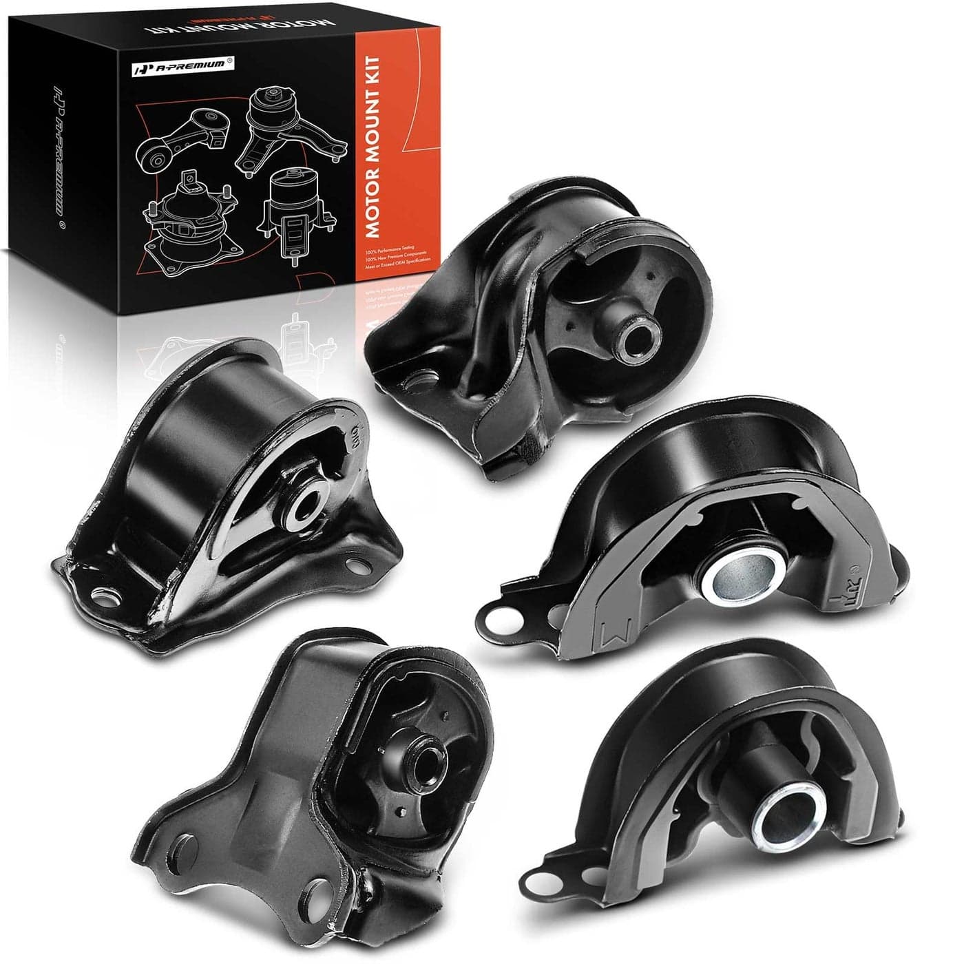APremium 5PCS Engine Motor Mount and Transmission Mount Set Compatible with Honda Civic 19921993 Civic del Sol 1993 L4 15L 16L Automatic Transmission Replace 50805SR3981 50821SR3020
