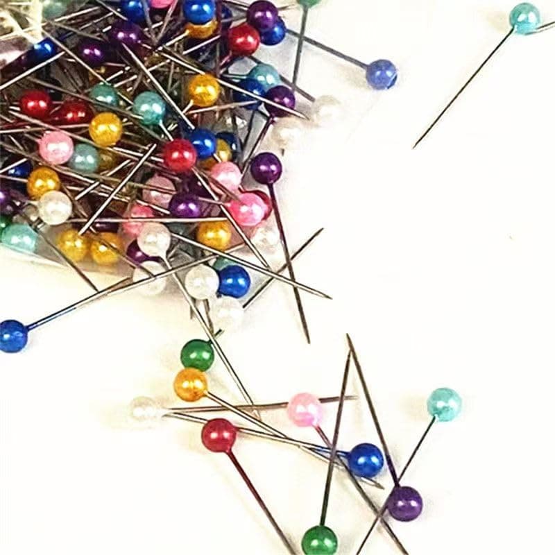 500PCS Sewing Pins 08in Straight Pins with Plastic Pearl Head Multicolor Corsage Stick Pins for DIY Sewing Craft Dressmaker Jewelry Decoration Fabric