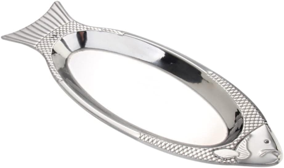 FishShaped Steamed Fish Plate Stainless Steel Creative Serving Platter for Kitchen Ideal for Home Dining and Restaurant Use