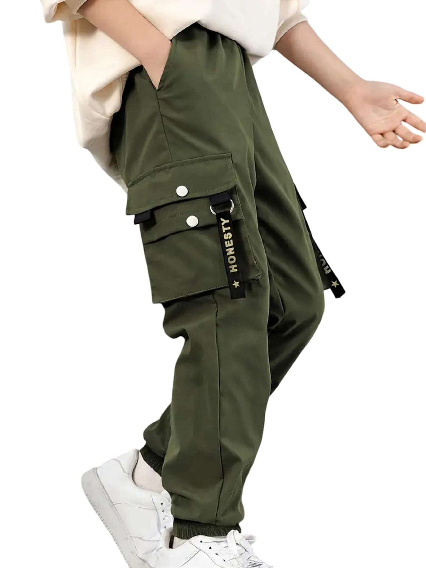 Lymio Junior's Boys Cargo | Kids Pant | Cotton Trouser | Stylish Jogger | Casual Wear (DCP-31-Brown) | Age 5-6 Years