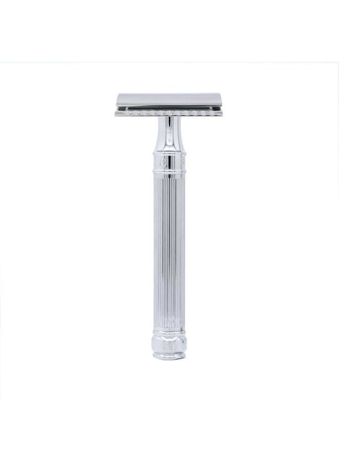 Chrome Lined Double Edge Razor - Long Handle