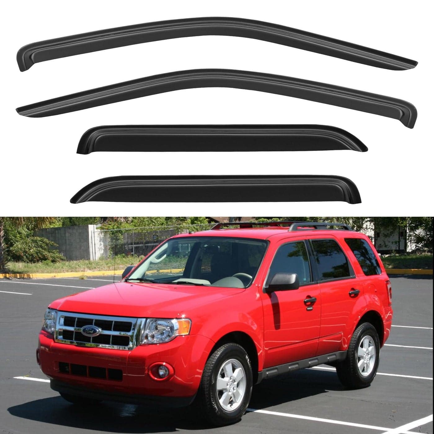 Window Visors Rain Guards Shield for 20012012 Ford Escape OutChannel Window Vent Wind Deflectors Visors Shades for 20052012 Ford Escape Hybrid 20082012 Mazda Tribute 20052011 Mercury Mainer