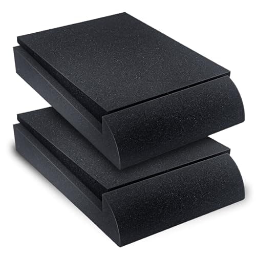 Liquid Stands Studio Monitor Sound Isolation Pads for Speakers 5" High-Density Speaker Foam Pads That Prevents Vibrations Angled Speaker Riser - Acoustic Speakers Isolation Pad for Floor, Desktop