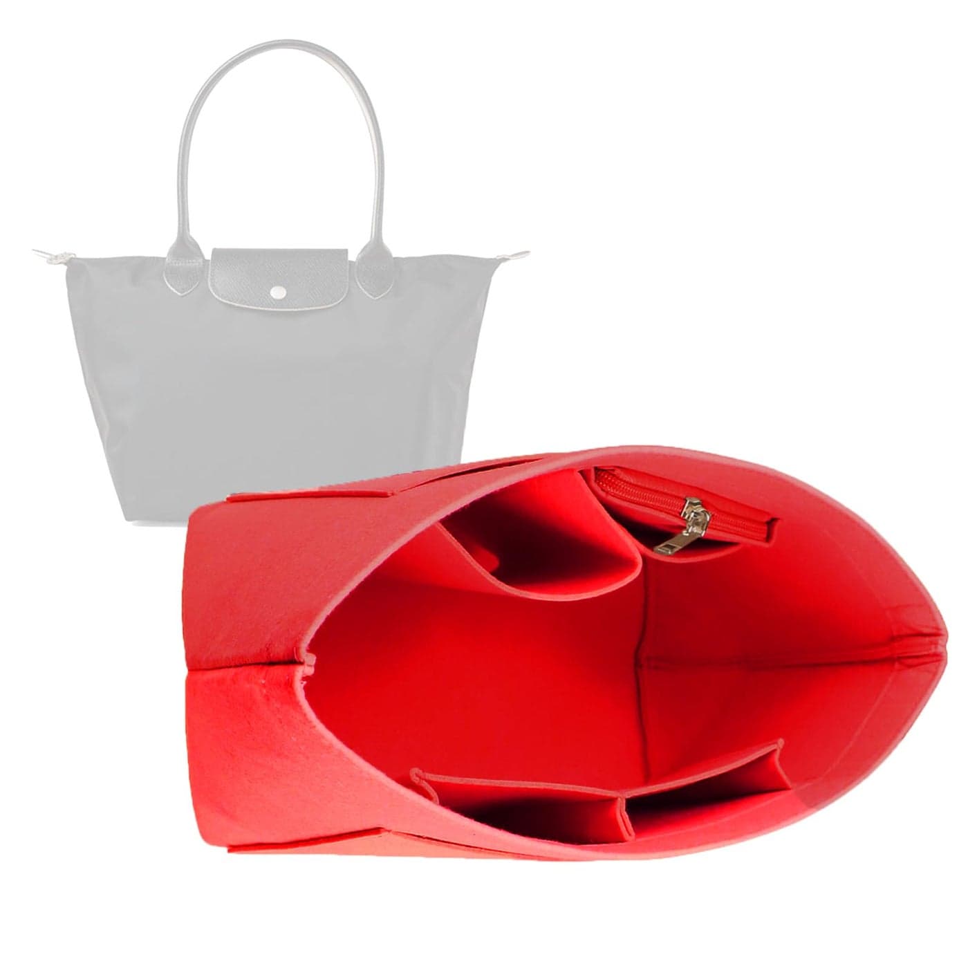 Purse Organizer Insert for Le Pliage Large Handbags Insert Organizer1012crimsonL
