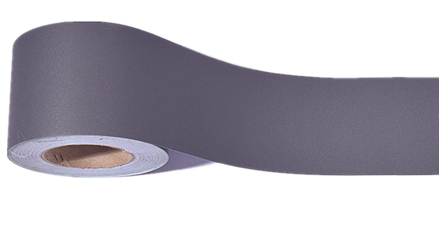 Emoyi Dark Grey Wallpaper border peel and stick for Livingroom Bathroom Tiles Sticker 10cmx10m
