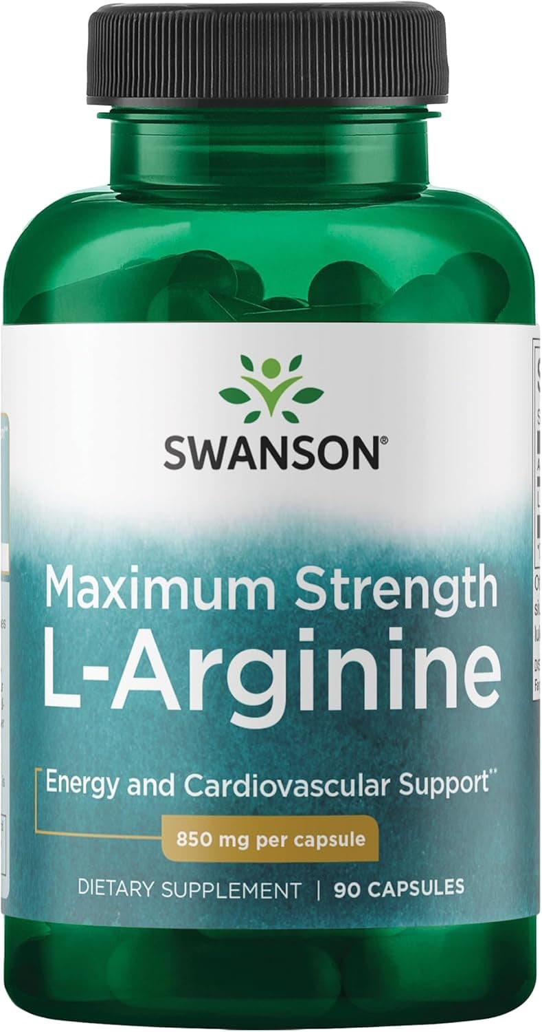 Swanson Amino Acid SuperStrength LArginine 850 Milligrams 90 Capsules