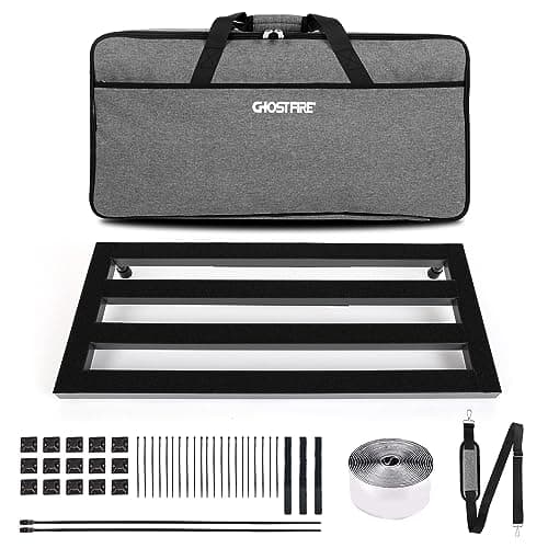 Ghost Fire Large Guitar Pedal Board Aluminum Alloy 3.6ib Super light Effect Pedalboard 27.5''x11.8'' with Carry Bag SPL-07