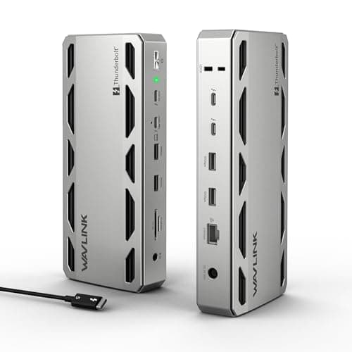 WAVLINK Intel Certified Thunderbolt 5 Dock 12in1 TB5 Docking Station with 120Gbps Max Transfer 140W PD 25G Ethernet 4X USBA 32 Gen 2 SD40 for Windows 11Mac OS 146 or Later TB54 Laptops