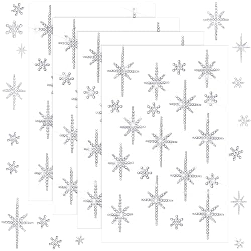 Epakh 76 Pcs4 Sheets Rhinestone Star of Bethlehem Stickers for Craft Headphone Decor Glitter Star Car Decal Sparkly Crystal Self Adhesive Bling Sticker for Window Laptop Package Gift Decoration