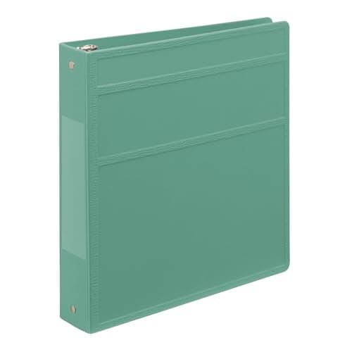 Carstens 1.5-Inch Heavy Duty 3-Ring Binder - Side Opening, Mint, Durable Plastic, Precision No-Gap Rings, Waterproof Covers, No Pockets, Holds 250 US Letter Sheets, BPA-Free, Made in USA (2040-3R)