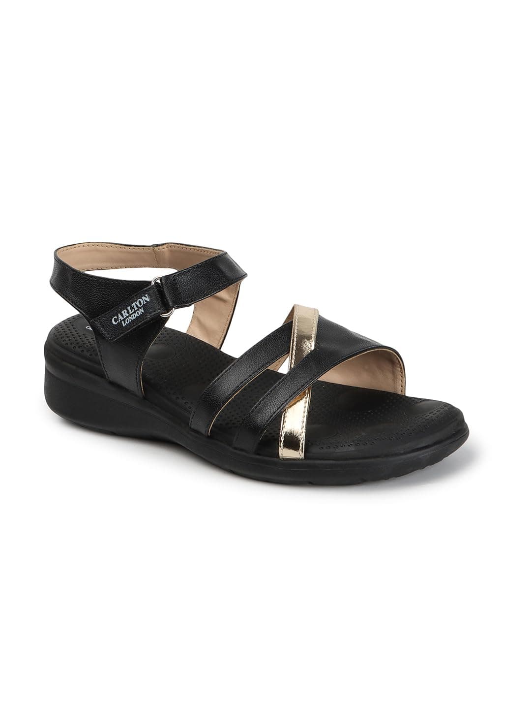 Carlton London Women Sandal, Black, Uk-5