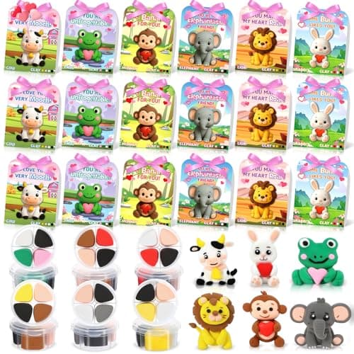Capoda 18 Sets Air Dry Clay Kit for Kids Gifts Craft Kit DIY Modeling Clay Art Crafts Set for Kids Party Favors School Prizes Classroom Exchange Gift Toys Fun Activities