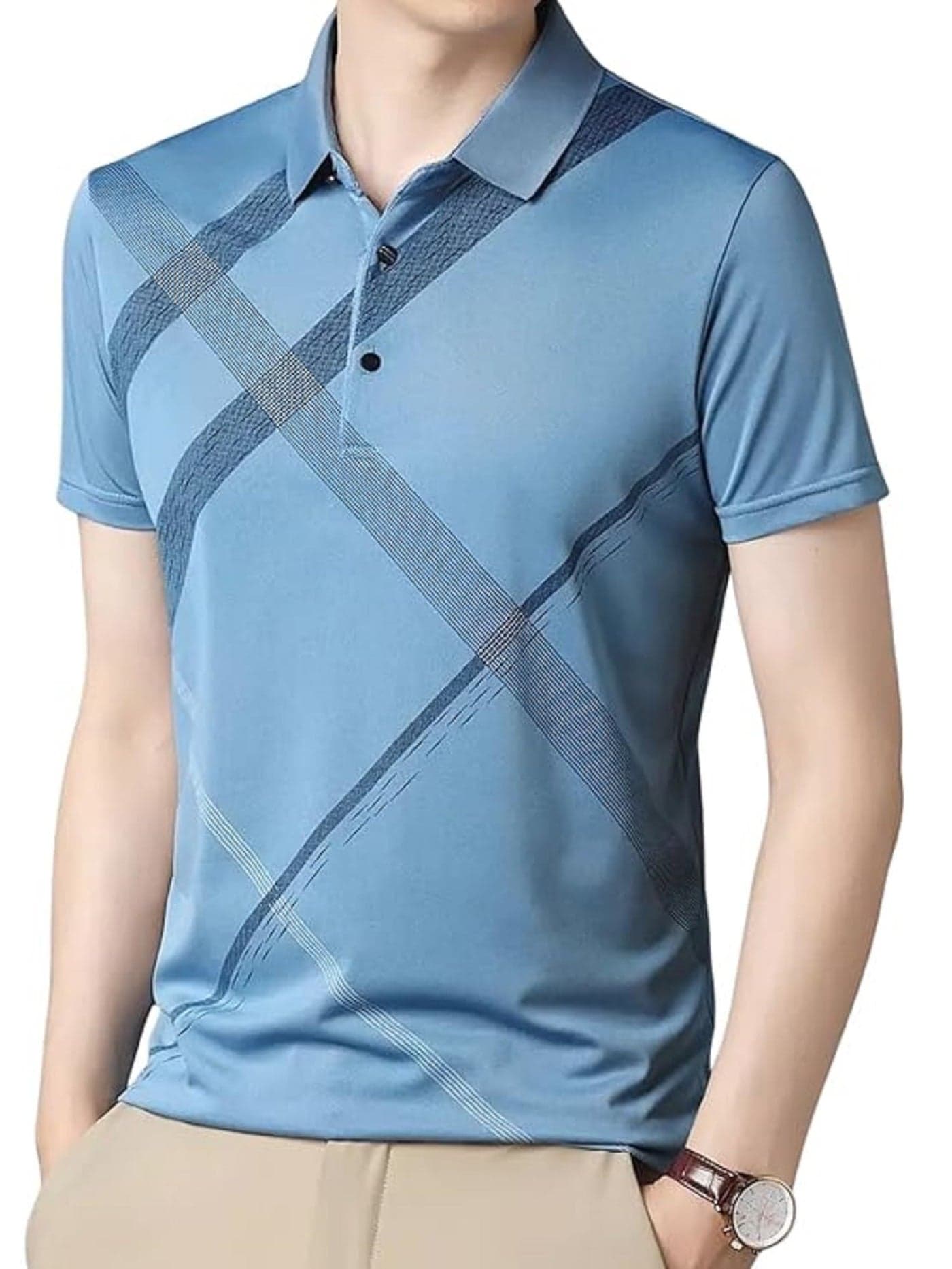 Lymio Polo T Shirt for Men || Men Casual T-Shirt || Polo (Polo-25-SkyBlue-XL)