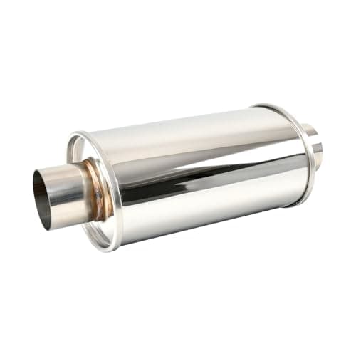 BIGREAT 2.5'' Inch Ultra Quiet Resonator,2.5" Inlet 2.5" Outlet Exhaust Resonator,13.8" Overall Length Performance Muffler Resonator T304 Stainless Steel Universal Fitment