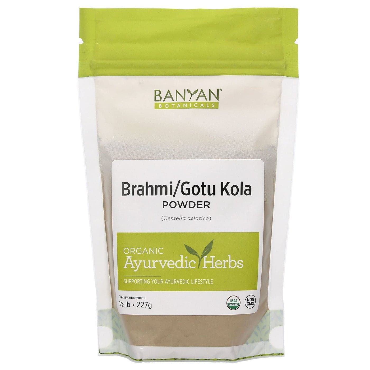 Banyan Botanicals BrahmiGotu Kola Powder Organic Centella Asiatica Supports Focus Concentration Alertness and a Balanced Sense of Calm lb NonGMO Sustainably Sourced Vegan