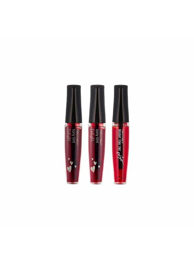 Delight Tony Lip Tint, Korean beauty Lip Stain, High Pigment, Moisturizing & Nourishing Formula, 3 Pack