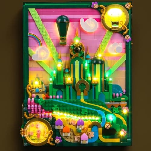 BRICKSHINING LED Lighting Compatible with Lego Wicked Emerald City Wall 75685 JUST LightsLight Kit Compatible with Lego Wicked 75685NOT Included The Model