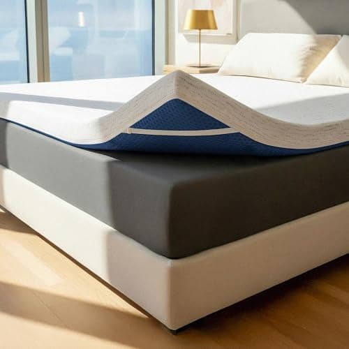 ViscoSoft 4 Inch Memory Foam Mattress Topper Twin Select High Density Ventilated Mattress Pad Removable BambooRayon Cover