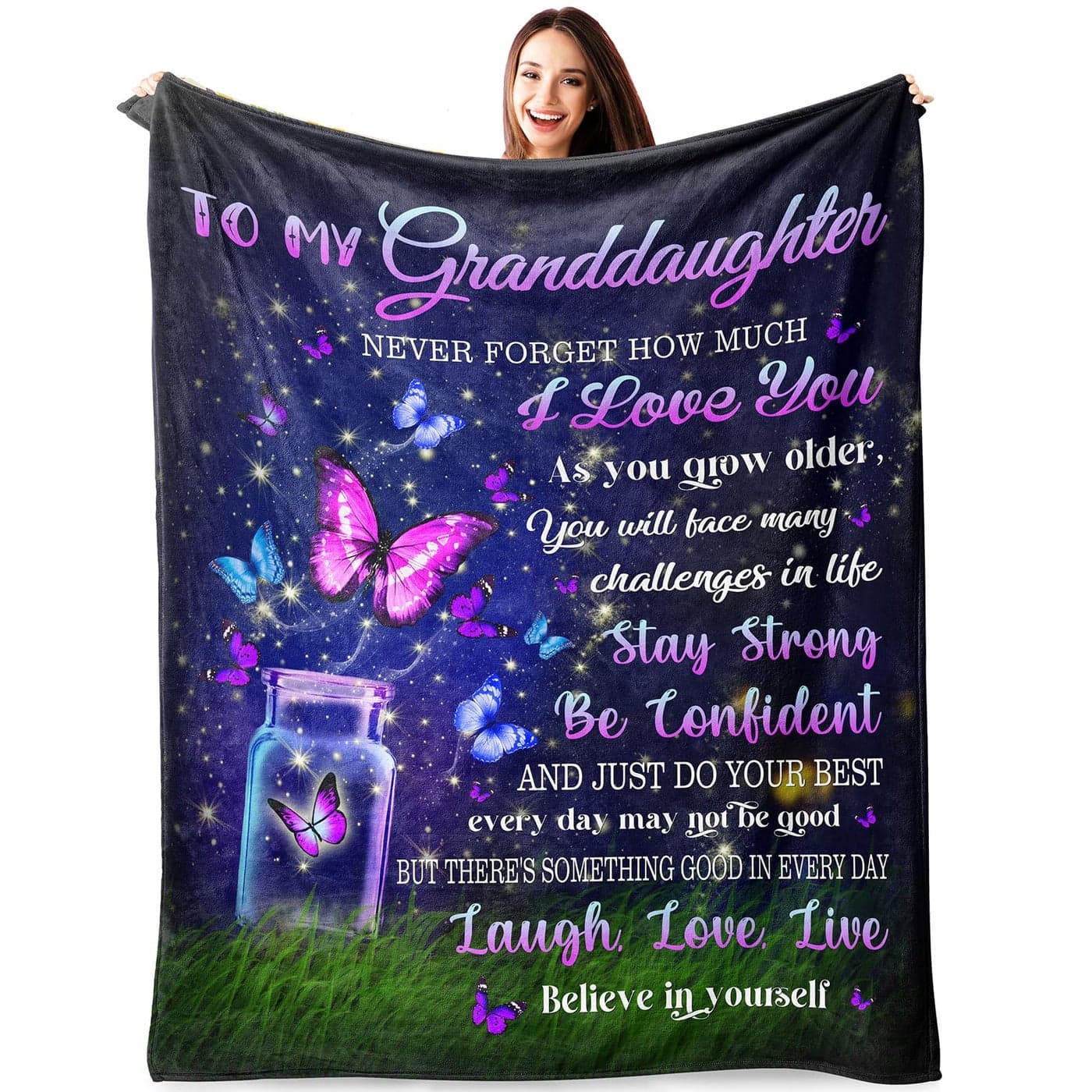 Granddaughter Gifts from GrandmaGranddaughter Gifts Blanket Gifts for Granddaughter Great Granddaughter Gifts Granddaughter Gifts from Nana Birthday Gifts for Granddaughter Throw Blanket 6050