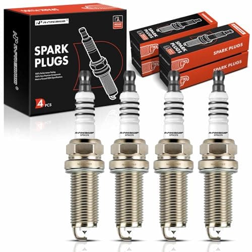 A-Premium Iridium Platinum Spark Plugs Compatible with Ford Explorer & Chevrolet Equinox & GMC Terrain & Mazda 3 & Cadillac CTS & Buick Regal & Lincoln MKC & Land Rover Discovery Sport & Jaguar, 4PCS