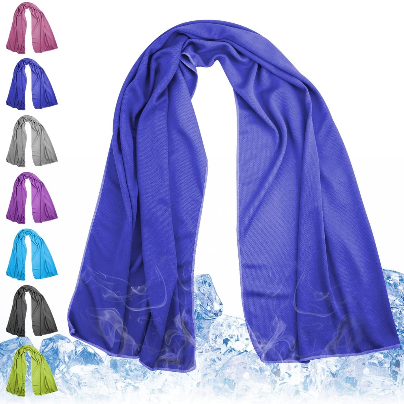 Meiyante Cooling Towel for Neck and Face 433 x 157 QuickDry Microfiber Ideal for Hot Weather Gym Fitness Camping Yoga Sport Golf Navy Blue