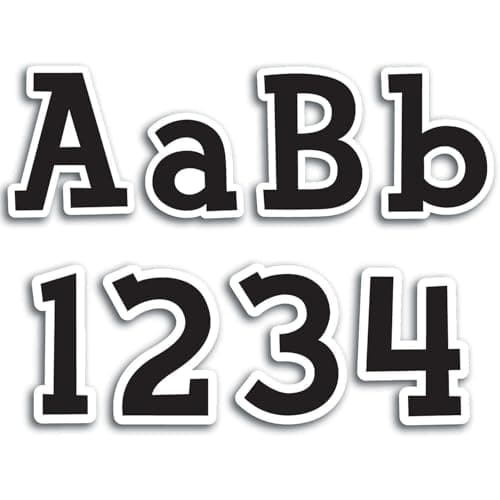 CTP Fancy Black Punch-Out Letters for Classroom – Essential Homeschool Supplies – Top Back To School Supplies