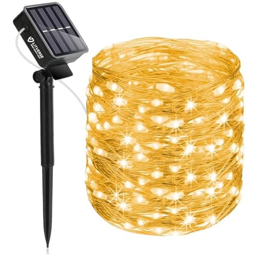 LITVERSE Solar String Fairy Lights inbuilt 1200 mAh Battery | 24 Meter 240 LED Waterproof Ip65 Copper Wire with 8 Mode, Sturdy Quality | Outdoor Garden Christmas Tree, Diwali Lights Home Decoration