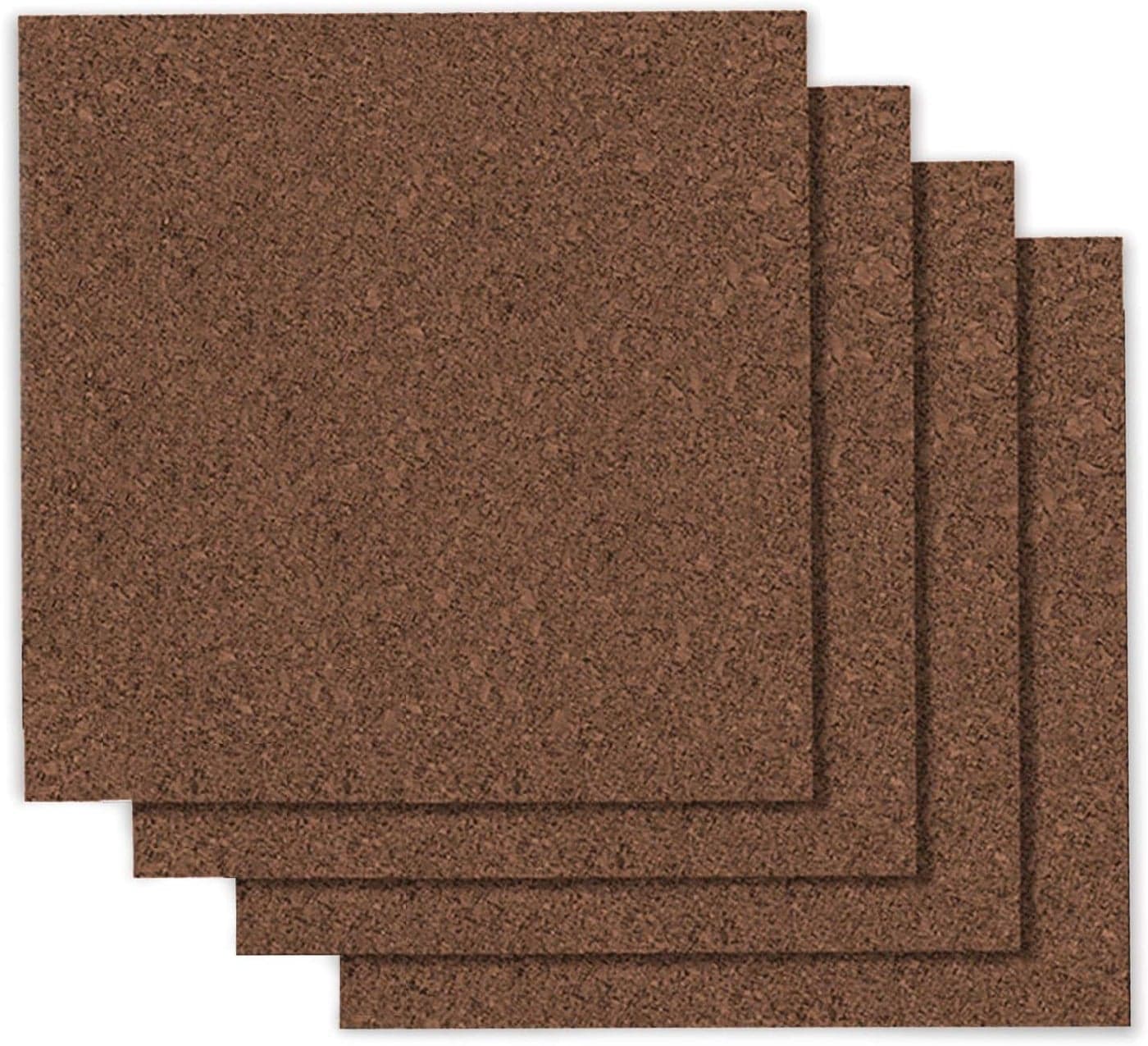 Quartet Cork Board Bulletin Board Tiles 12 x 12 Corkboard Mini Wall Bulletin Boards Decorative Pin Boards for Home Office Decor Home School Message Board Modular Dark Brown 4 Pack 15050Q