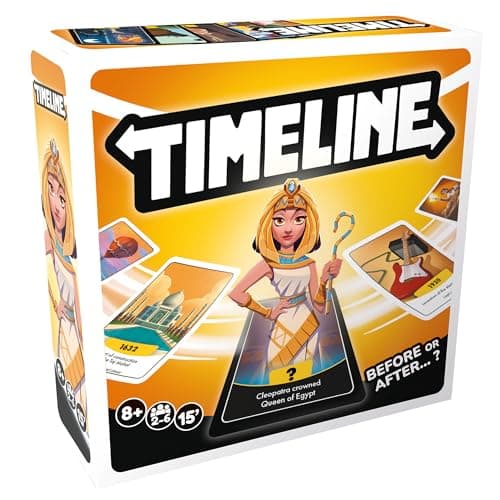 Asmodee Timeline Card Game 2025 Refresh Fun Educational History Trivia Game for Families and Friends Place Events in Chronological Order Ages 8 26 Players 15 Minute Playtime