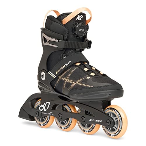 K2 Skate Alexis 80 Boa, Color: Black Pink, Size: 10.5 (I230200401105)