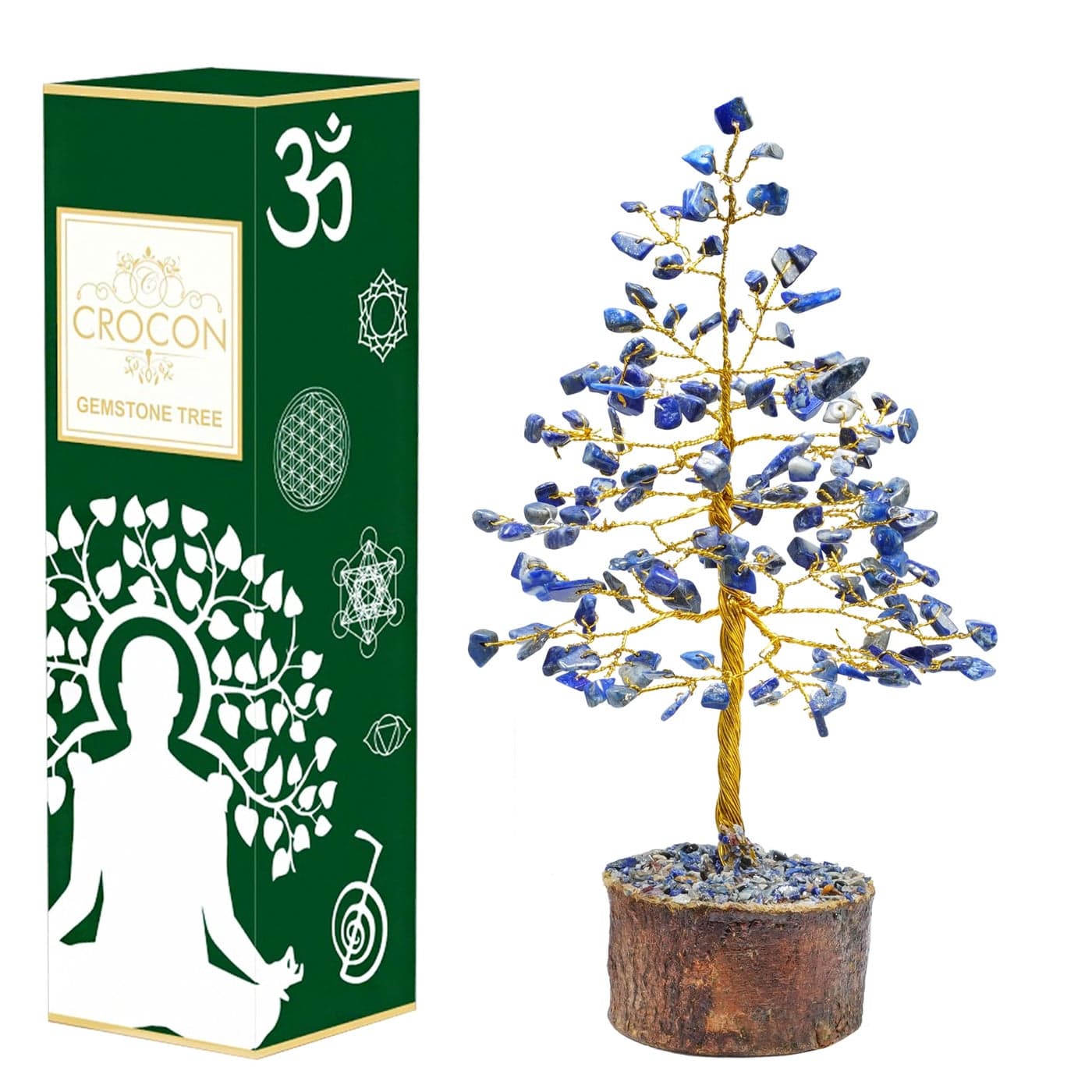 Lapis Lazuli Healing Crystal Tree Bonsai Desk Decor for Women Room Office Decor Spiritual Gift Meditation Crystals for Home Room Decor Cute House Warming Gifts for Women Mom Birthday 78